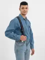 Серый меланж подтяжки мужские, стандарт