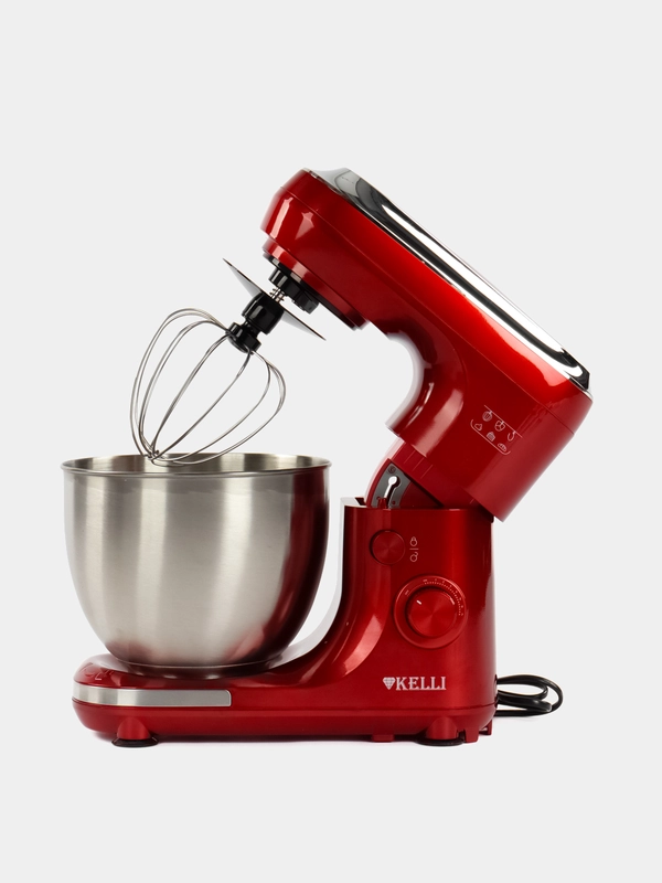Миксер кухонный планетарный с чашей Kelli KL-5114, красный
