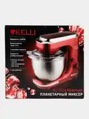 Миксер кухонный планетарный с чашей Kelli KL-5114, красный