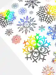 Новогодние наклейки на окна Снежинки голографические. Статические наклейки