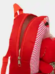 Красный рюкзак детский с мишкой