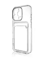 Прозрачный чехол для iPhone 16 Pro силиконовый Rosco с карманом для карт, защитой камер, картхолдер