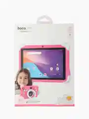 Кораллово-розовый планшет для детей Hoco HI10 3/32, защитный корпус, на OC Android, Wi-Fi, Kids mode