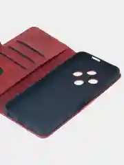 Алый чехол-книжка для Tecno Spark 30C из высококачественной искусственной кожи
