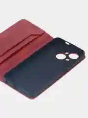 Красный чехол-книжка для Tecno Spark GO1 / Tecno Spark GO 2025 из высококачественной кожи
