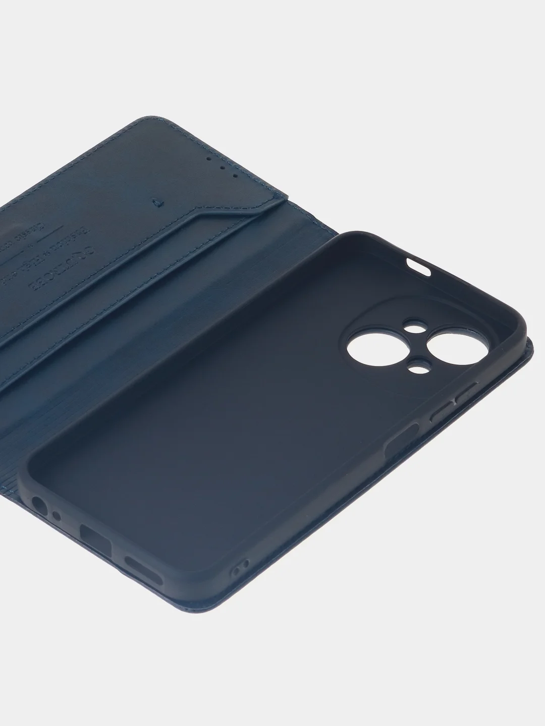 Синий чехол-книжка для Tecno Spark GO1 / Tecno Spark GO 2025 из высококачественной кожи