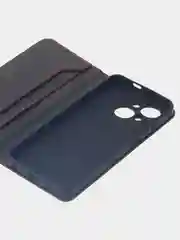 Черный чехол-книжка для Tecno Spark GO1 / Tecno Spark GO 2025 из высококачественной кожи