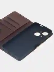 Терракотовый чехол-книжка для Tecno Spark GO1 / Tecno Spark GO 2025 из высококачественной кожи
