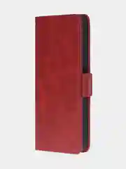 Алый чехол-книжка для Tecno Spark GO1 / Tecno Spark GO 2025 из высококачественной кожи