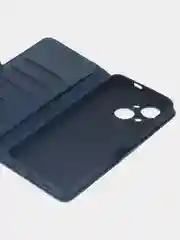 Темно-синий чехол-книжка для Tecno Spark GO1 / Tecno Spark GO 2025 из высококачественной кожи