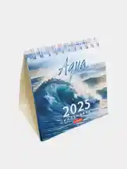 Голубой календарь настольный домик перекидной на 2025 год