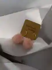 Пудровый серьги женские