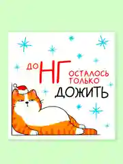 Лесной зеленый новогодние открытки с котиками, набор открыток с котами, открытка в Новый год, котоподарок