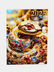 Бежевый календарь отрывной на магните 2025 (10*13,5 см)