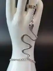 Серебряный слейв браслет Змейка