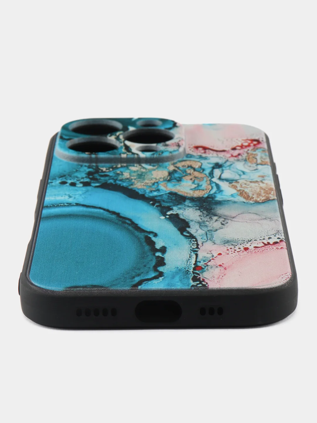 Фуксия чехол для iPhone 16 Pro с принтом, с рисунком (Айфон 16 Про)