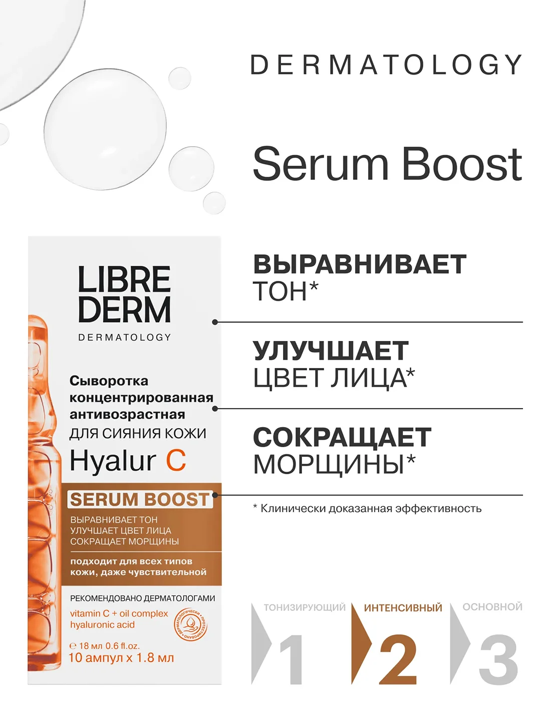 LIBREDERM SERUM BOOST сыворотка концентрированная антивозрастная Hyalur C № 10