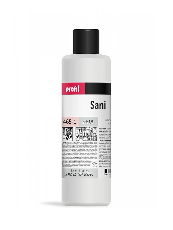 Моющий концентрат для сантехники PROFIT SANI. 1 литр