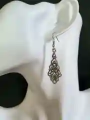 Серый меланж серьги женские