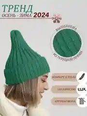 Зеленый шапка зимняя бини осенняя тыковка