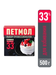 Сливки Петмол ультрапастеризованные 33% 500мл