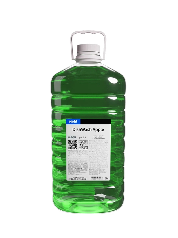 Средство с ароматом яблока для мойки посуды PROFIT DISHWASH apple. 5 литров