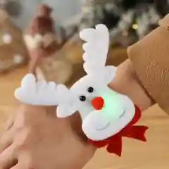 Черный браслеты новогодние светящиеся с батарейками, 2 шт