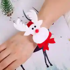 Черный браслеты новогодние светящиеся с батарейками, 2 шт