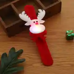 Черный браслеты новогодние светящиеся с батарейками, 2 шт