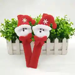 Бордовый браслеты новогодние светящиеся с батарейками, 2 шт