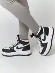 Серый меланж кроссовки женские высокие Nike, Air Jordan