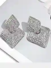 Серебряный серьги массивные, женские