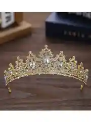 Золотой диадема, Корона со стразами на голову, корона для девочки
