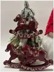 Бордовый набор новогодних игрушек из гипса