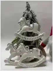 Серебряный набор новогодних игрушек из гипса