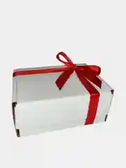 Багровый подарочная коробка, 22 х 16,5 х 10 см, с наполнителем и атласной лентой