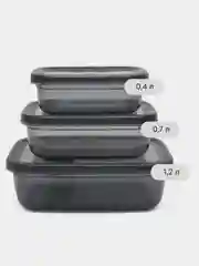 Набор контейнеров для еды и хранения продуктов (0,4л. 0,67л.1,2л.)