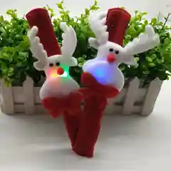 Черный браслеты новогодние светящиеся с батарейками, 2 шт