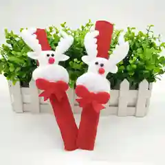 Черный браслеты новогодние светящиеся с батарейками, 2 шт