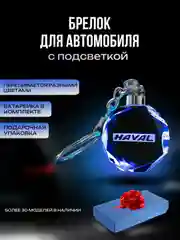 Брелок кристалл для ключей светодиодный с логотипом автомобиля, авто на цепочке