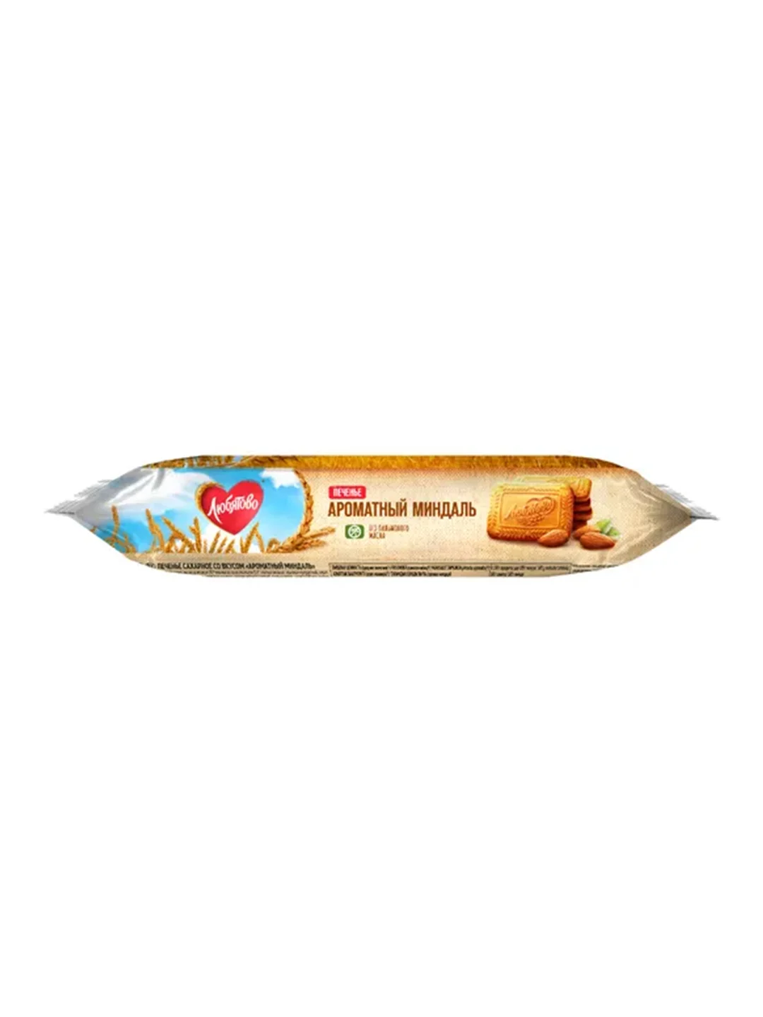Печенье сахарное ЛЮБЯТОВО  Ароматный миндаль, 280 г