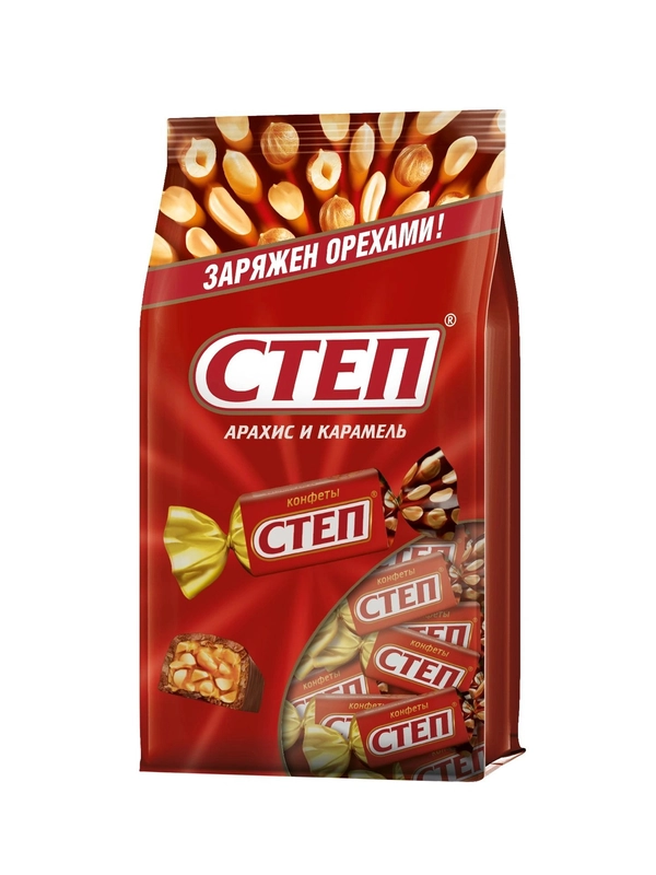 Конфеты шоколадные Славянка Золотой степ, с арахисом, 174 г
