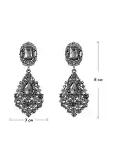 Серый серьги-подвески женские, праздничные