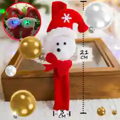 Белый новогодний браслет, светящийся, с батарейками