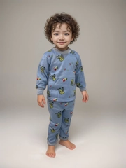 Детская пижама утепленная для мальчика, девочки на 1-4 года, 4-7 лет