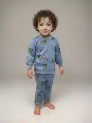 Детская пижама утепленная для мальчика, девочки на 1-4 года, 4-7 лет