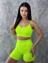 Салатовый комплект топ + велосипедки "Fashion"