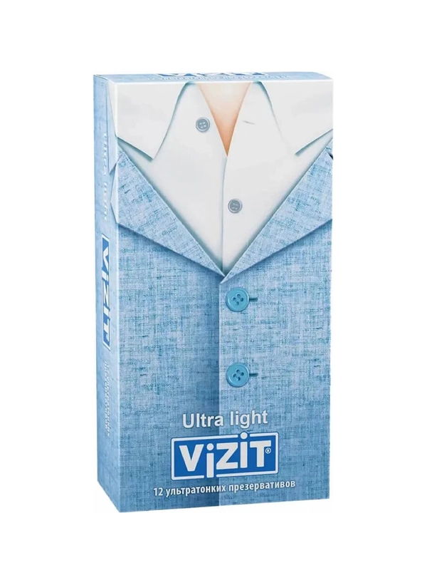 Презервативы ультратонкие VIZIT "Ultra light", 12 штук