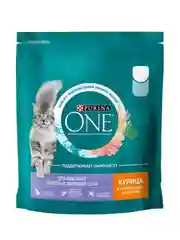 Сухой корм Purina ONE для контроля образования волосяных комков, с курицей и злаками, 750г