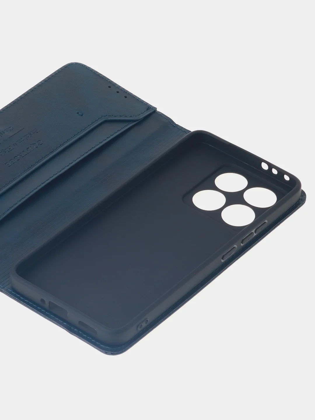 Синий чехол-книжка для Xiaomi 14T (5G) из высококачественной искусственной кожи
